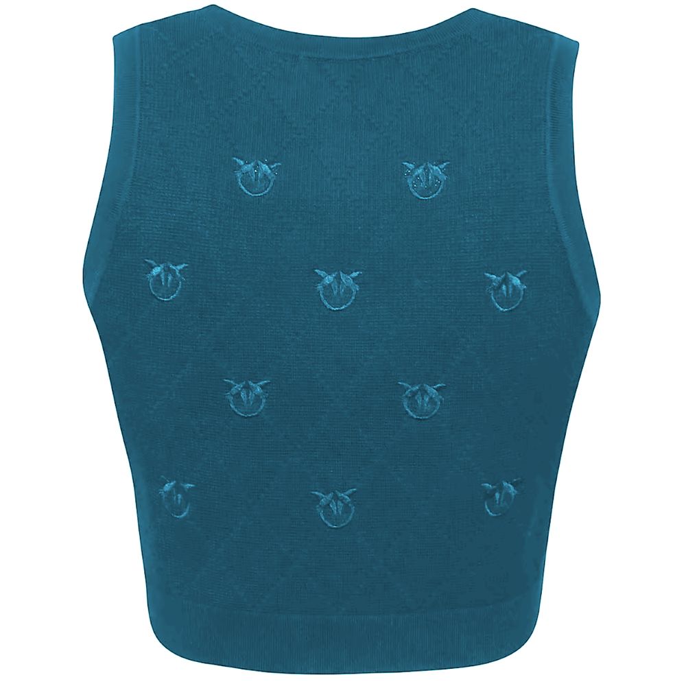 PINKO Blue Viscose Tops &amp; T-Shirt/M/Blue