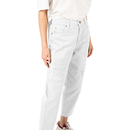 PINKO White Cotton Jeans &amp; Pant/W28/White