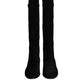 Dolce & Gabbana Dolce & Gabbana Black Suede Leather Knee High Boots Shoes/EU37/US6.5/Black