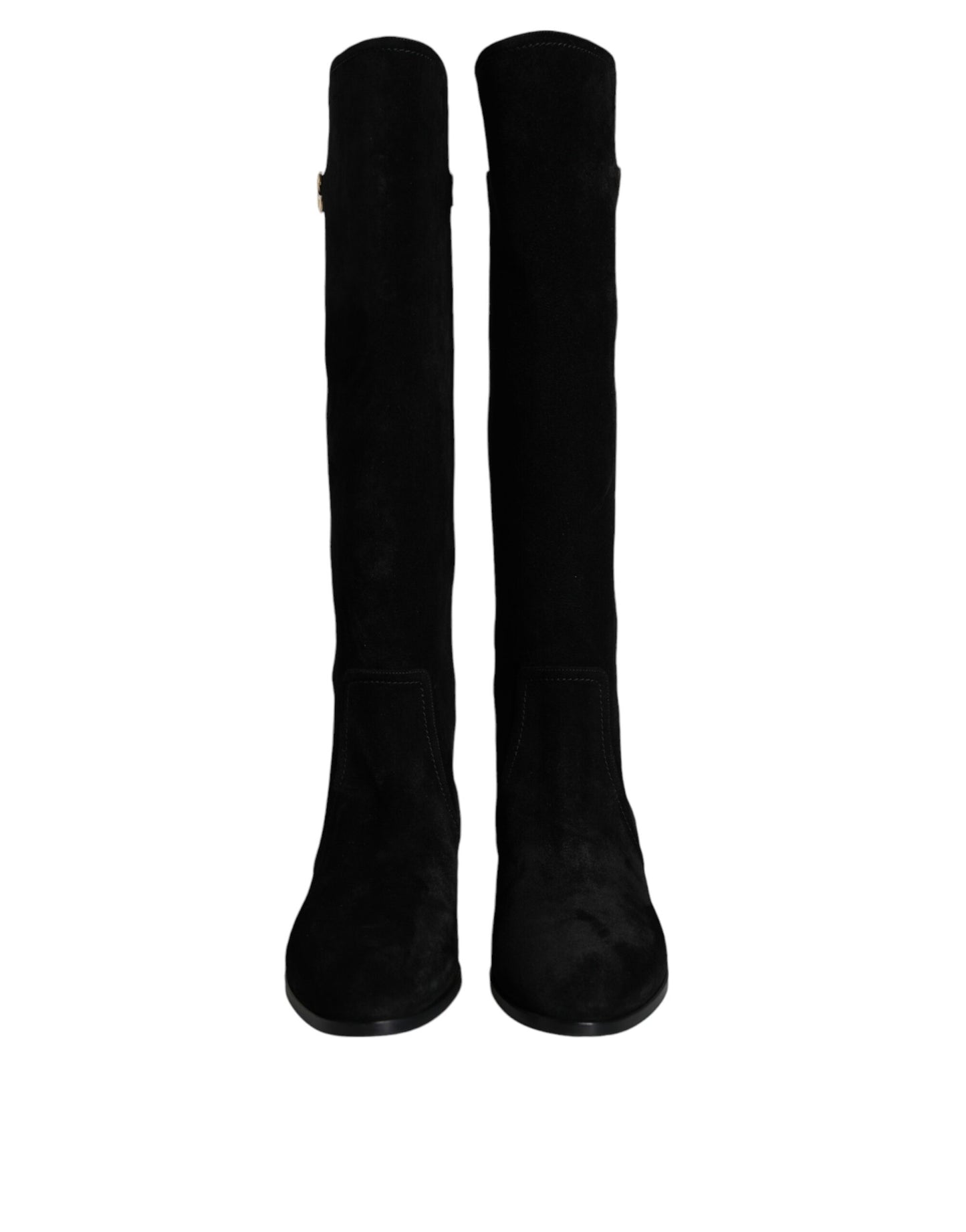 Dolce & Gabbana Dolce & Gabbana Black Suede Leather Knee High Boots Shoes/EU37/US6.5/Black