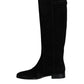 Dolce & Gabbana Dolce & Gabbana Black Suede Leather Knee High Boots Shoes/EU37/US6.5/Black