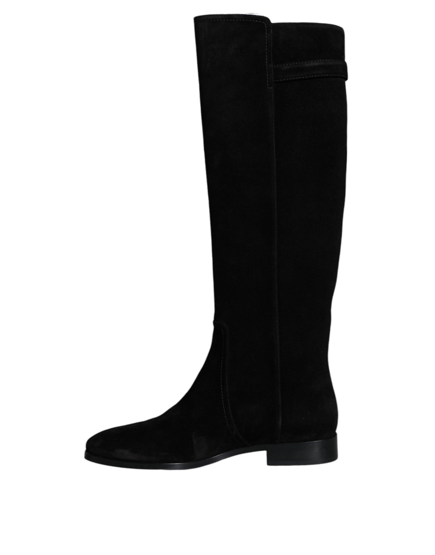 Dolce & Gabbana Dolce & Gabbana Black Suede Leather Knee High Boots Shoes/EU37/US6.5/Black