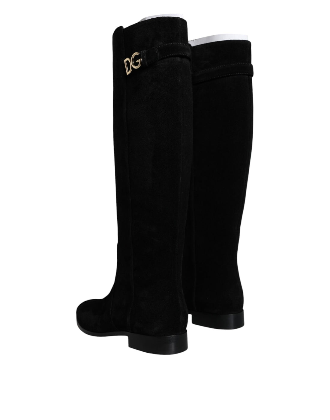Dolce &amp; Gabbana Dolce &amp; Gabbana Black Suede Leather Knee High Boots Shoes/EU37/US6.5/Black