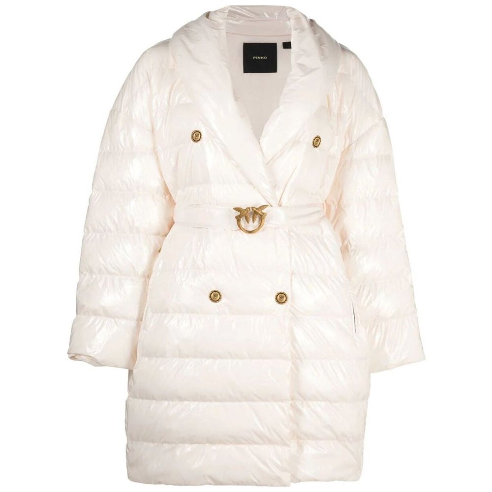 PINKO Beige Nylon Jackets &amp; Coat/L/Beige