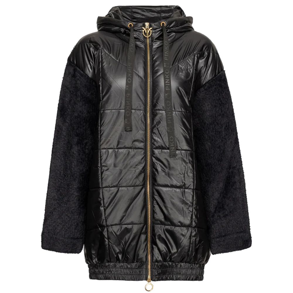 PINKO Black Nylon Jackets &amp; Coat/L/Black