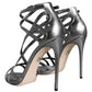 Dolce & Gabbana Dolce & Gabbana Silver Keira Leather Heels Sandals Shoes/EU41/US11/Silver