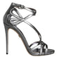 Dolce & Gabbana Dolce & Gabbana Silver Keira Leather Heels Sandals Shoes/EU41/US11/Silver