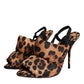 Dolce & Gabbana Dolce & Gabbana Brown Leopard Keira Slingback Sandals Shoes/EU39.5/US9.5/Brown