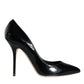 Dolce & Gabbana Dolce & Gabbana Black Patent Leather Bellucci Pumps Heels Shoes/EU36/US6/Black