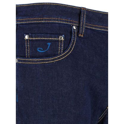 Jacob Cohen Blue Cotton Jeans &amp; Pant/W32/Blue