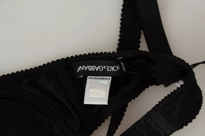 Dolce &amp; Gabbana Dolce &amp; Gabbana Black Silk Lace Balconcino Bra Underwear/IT1 | XS/Black