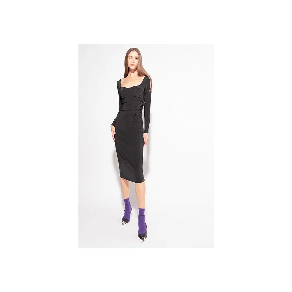 PINKO Black Viscose Dress/IT38|XS/Black