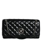 Versace Versace Black Quilted Lambskin Leather Crossbody Shoulder Bag/Black