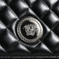 Versace Versace Black Quilted Lambskin Leather Crossbody Shoulder Bag/Black