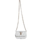 Versace Versace White Quilted Nappa Leather Crossbody Shoulder Bag/White