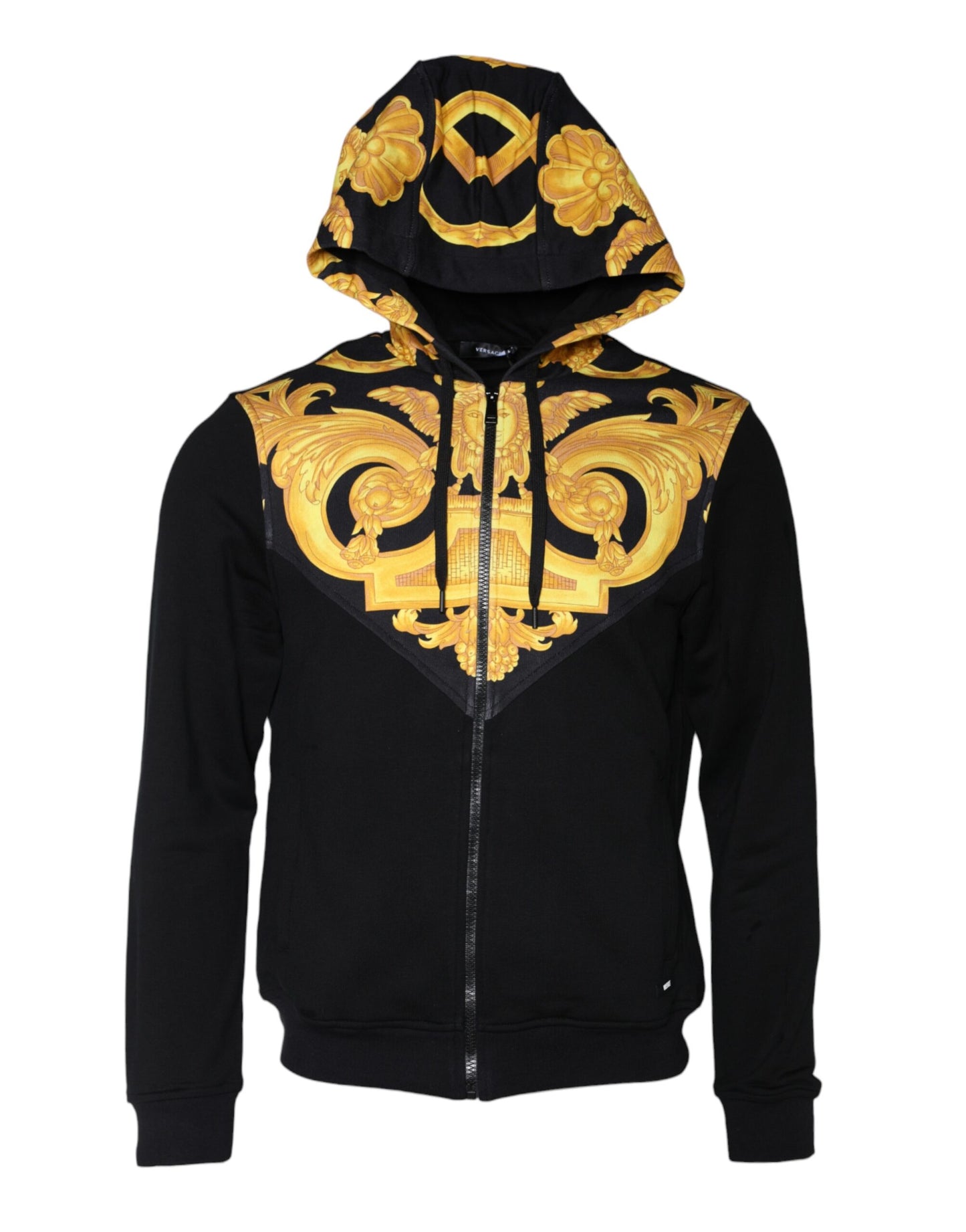 Versace Black Medusa Print Cotton Full Zip HoodieSweatshirt Sweater/M/Black