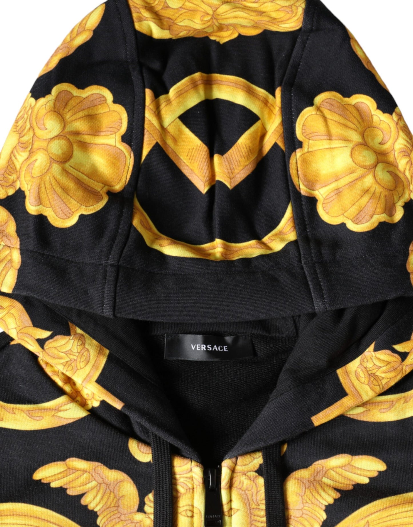 Versace Black Medusa Print Cotton Full Zip HoodieSweatshirt Sweater/M/Black