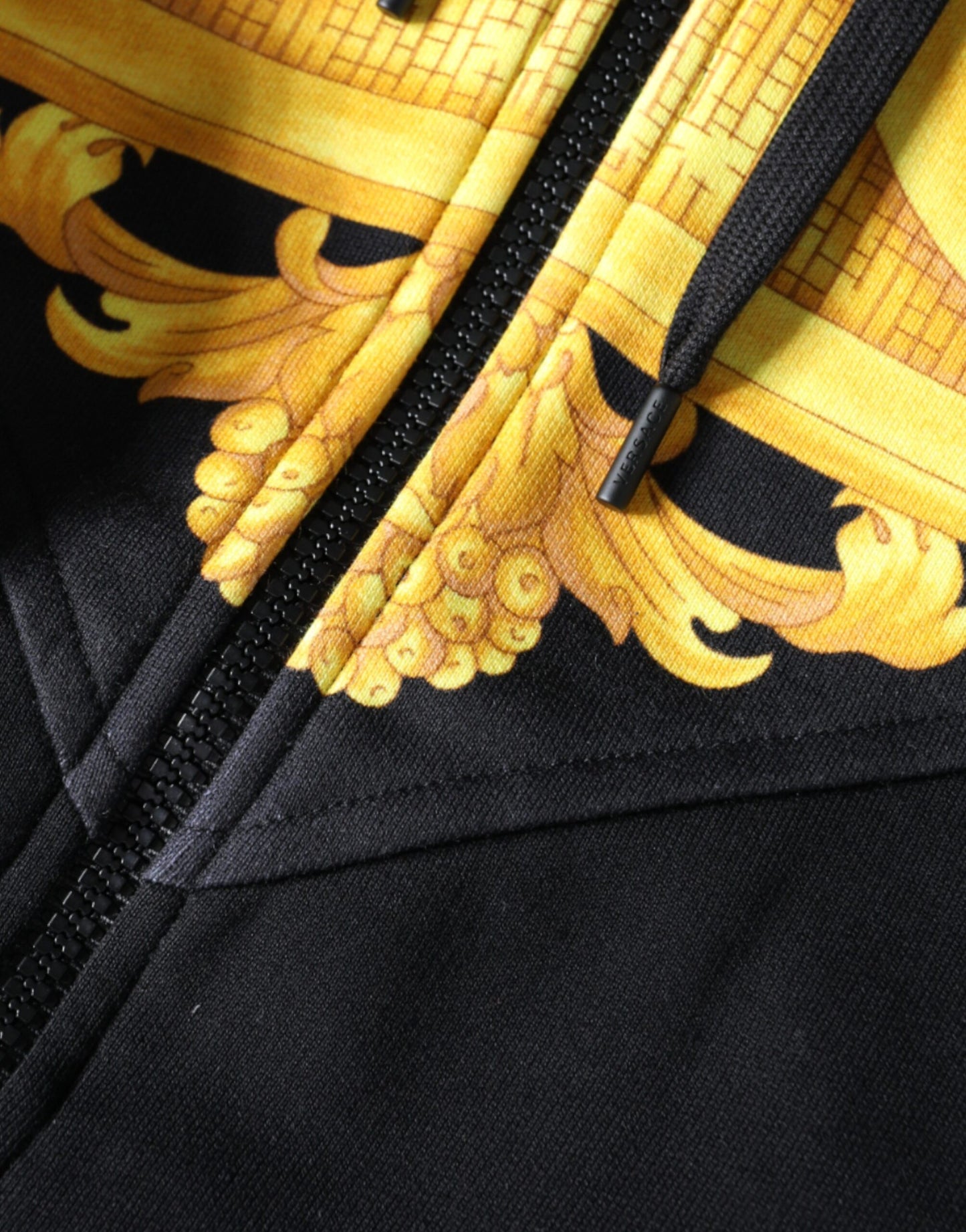 Versace Black Medusa Print Cotton Full Zip HoodieSweatshirt Sweater/M/Black