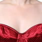 Dolce & Gabbana Red Bustier Corset Lace Bodycon Midi Dress/IT44 | L/Red