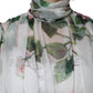 Dolce & Gabbana Dolce & Gabbana White Silk Floral Print Long Maxi Dress/IT42|M/White