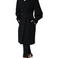 Dolce & Gabbana Black Double Breasted Trench Coat Jacket/IT48|XXL/Black