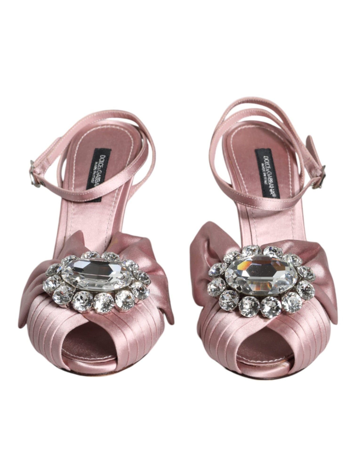 Dolce &amp; Gabbana Pink Keira Crystal Heels Sandals Shoes/EU36/US6/Pink