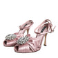 Dolce & Gabbana Pink Keira Crystal Heels Sandals Shoes/EU36/US6/Pink