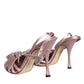 Dolce & Gabbana Pink Keira Crystal Heels Sandals Shoes/EU36/US6/Pink