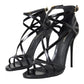 Dolce & Gabbana Dolce & Gabbana Black Leather Di Calfskin Sandal/EU37/US7/Black