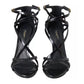 Dolce & Gabbana Dolce & Gabbana Black Leather Di Calfskin Sandal/EU37/US7/Black