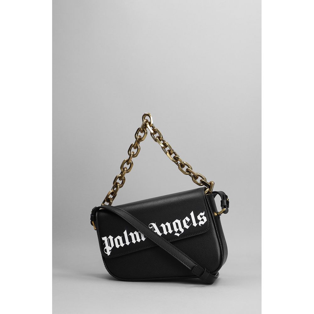 Palm Angels Palm Angels Black Leather Crossbody Bag/Black