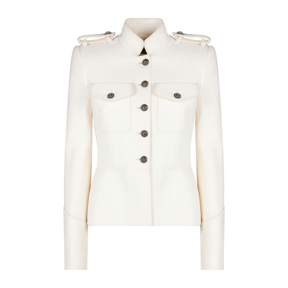 Dolce & Gabbana Dolce & Gabbana White Wool Jackets & Coat/IT38|XS/White