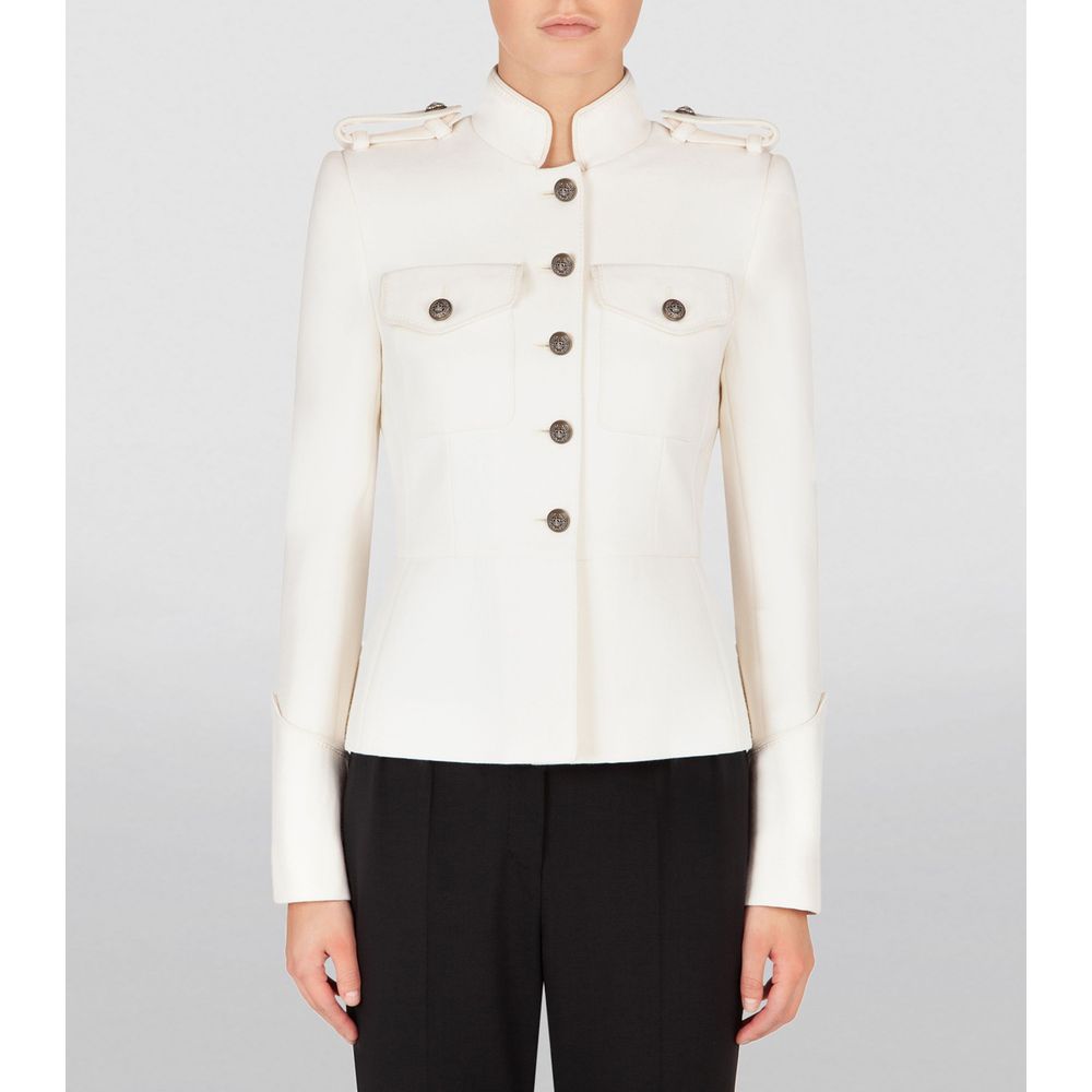 Dolce & Gabbana Dolce & Gabbana White Wool Jackets & Coat/IT38|XS/White