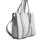 Brunello Cucinelli White Leather Logo Shoulder Strap Shopping Tote Bag/one size/White