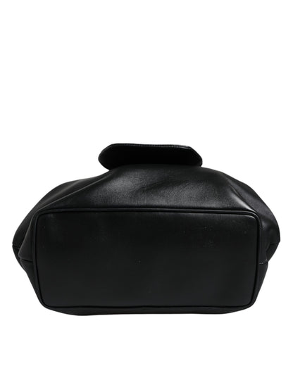 Dolce &amp; Gabbana Black Calfskin Leather Shoulder Clutch Bag/Black
