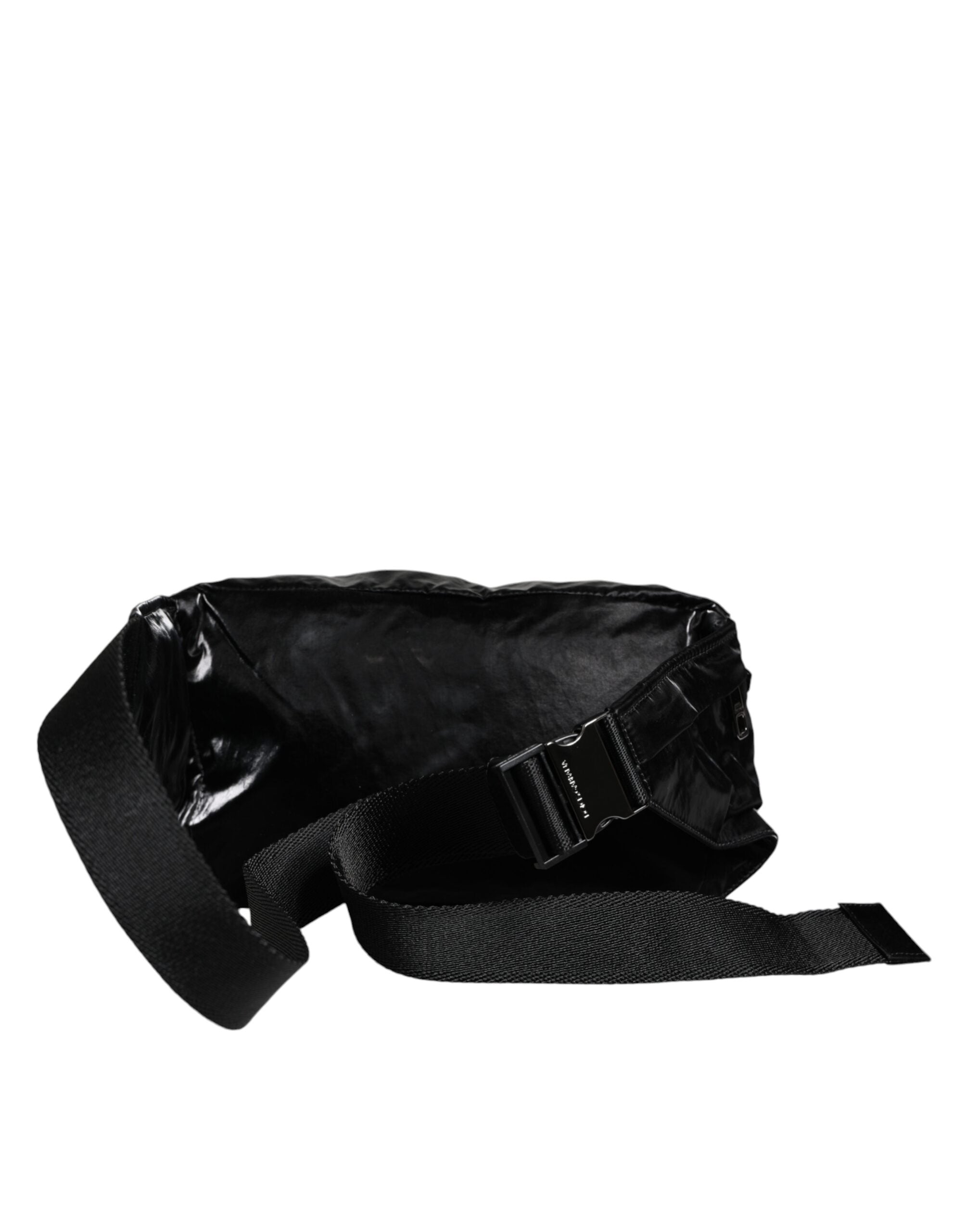 Dolce &amp; Gabbana Black Nylon Fabric Belt Waist Fanny Pack Bag/one size/Black