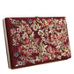 Dolce & Gabbana Bordeaux Velvet Gold Frame Clutch Evening Bag/Bordeaux