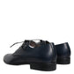 Dolce & Gabbana Navy Blue Leather Derby Dress Formal Shoes/EU44/US11/Navy Blue