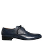 Dolce & Gabbana Navy Blue Leather Derby Dress Formal Shoes/EU44/US11/Navy Blue