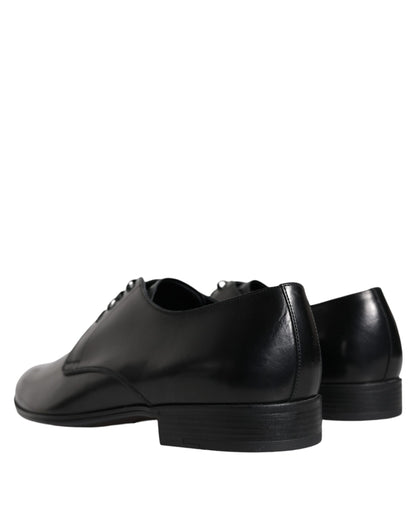 Dolce &amp; Gabbana Dolce &amp; Gabbana Black Leather Derby Formal Dress Shoes/EU40/US7/Black