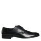 Dolce & Gabbana Dolce & Gabbana Black Leather Derby Formal Dress Shoes/EU40/US7/Black