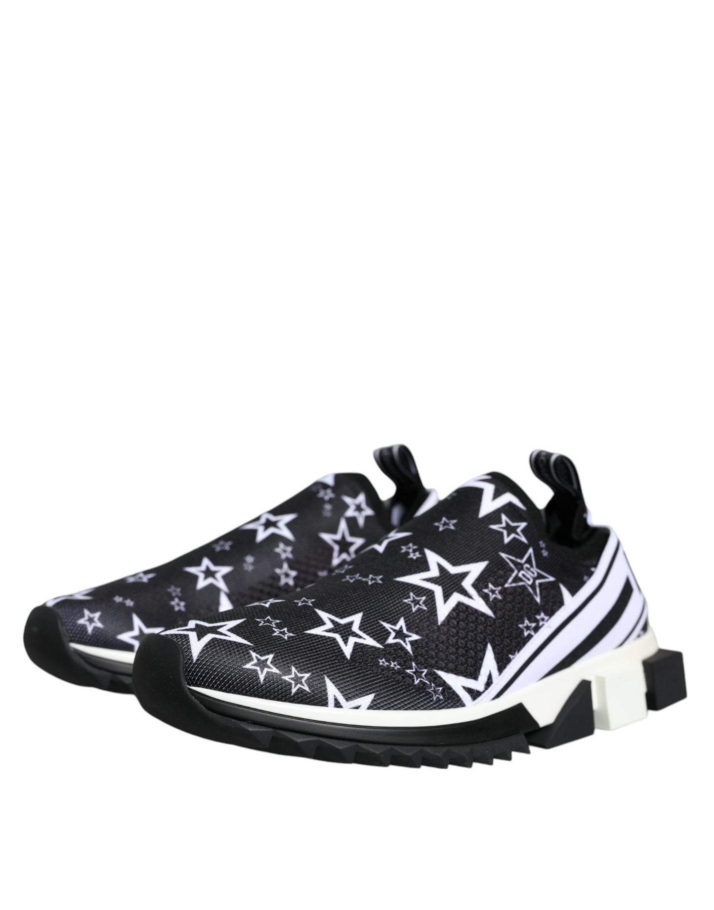 Dolce & Gabbana Dolce & Gabbana Black White Star Print Sorrento Sneakers Shoes/EU41.5/US8.5/Black and White