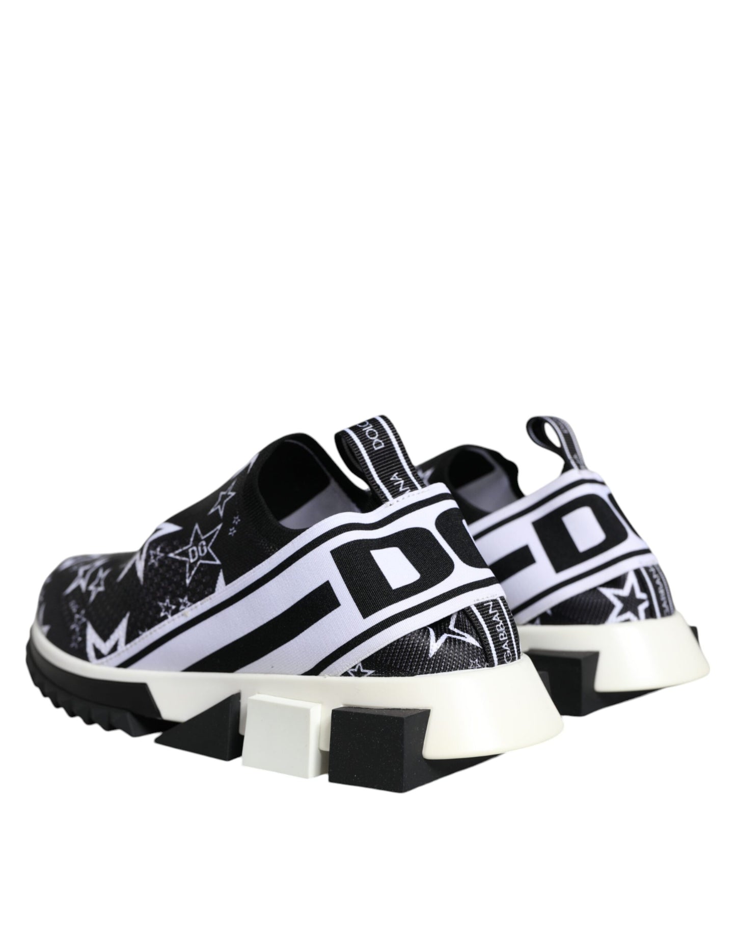 Dolce & Gabbana Dolce & Gabbana Black White Star Print Sorrento Sneakers Shoes/EU41.5/US8.5/Black and White