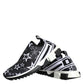 Dolce & Gabbana Black White Star Print Sorrento Sneakers Shoes/EU42.5/US9.5/Black and White