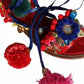 Dolce & Gabbana Multicolor Pom Pom Fur Wrap Sandals Shoes/EU39/US9/Multicolor