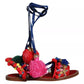 Dolce & Gabbana Multicolor Pom Pom Fur Wrap Sandals Shoes/EU39/US9/Multicolor