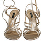 Dolce & Gabbana Beige Leather Stiletto Heels Sandals Shoes/EU40/US10/Beige