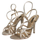 Dolce & Gabbana Beige Leather Stiletto Heels Sandals Shoes/EU40/US10/Beige