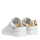 Dolce & Gabbana White Leather Portofino Low Top Sneaker Shoes/EU37/US7/White