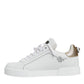 Dolce & Gabbana White Leather Portofino Low Top Sneaker Shoes/EU37/US7/White